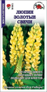 Цветы Люпин Золотые свечи ЦВ/П (СОТКА) 0,3гр многолетник до 1,2м