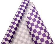 Бумага крафт Европа ромбы фиолетовый на белом 70см*8,5м