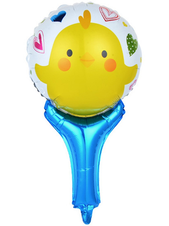 Клапан фольгированного шарика. Шар фольга цыпленок. Воздушный шар цыпленок. Клапан с шаром. Фигура фольгированная цыпленок.