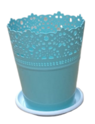 Горшок Ажур 185мм Аквамарин БЕЗ поддонов М-3093 (М-пл)