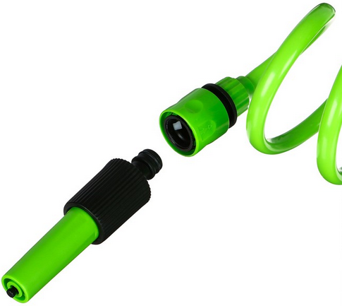 Шланг спиральный 7,5м (+насадка/коннектор 2шт/штуцер1/2-3/4) Арт-9914780