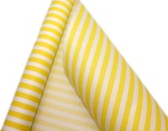 Бумага крафт Европа полоски желтый на белом 70см*8,5м