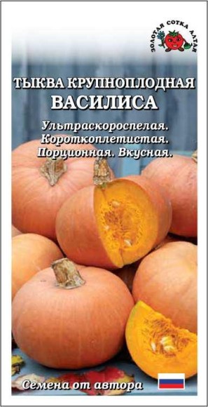 Тыква Василиса ЦВ/П (СОТКА) 1гр ультраскороспелый Тыква Василиса ЦВ/П (СОТКА) 1гр ультраскороспелый