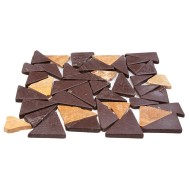 Каменная мозаика MS-TRI MIX МРАМОР красно-желтый треугольный