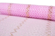 Сетка Рабица Розовая с золотой полосой 53см*5,5м