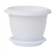 Горшок Терра 6лит Белый с поддоном