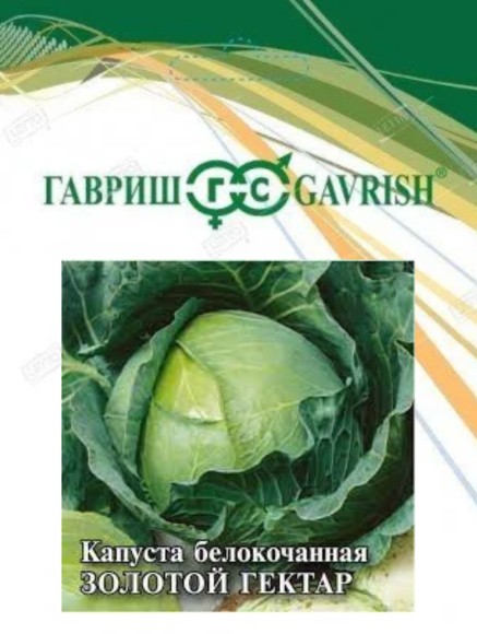 Капуста б/к 10гр Золотой гектар ЦВ/П (ГАВРИШ) среднеранний
