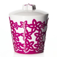 Банка пластиковая Виктория Фиолетовая с крышкой Арт-М-4259 1лит