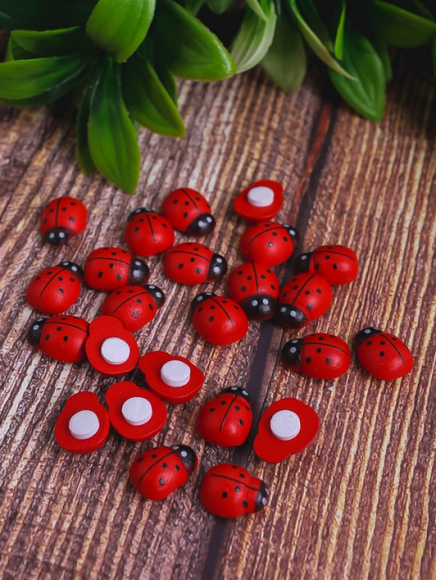 Липучка Божья коровка 1,9см (1уп/24шт) Цена за Штуку