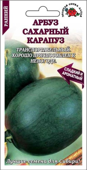 Арбуз Сахарный Карапуз ЦВ/П (СОТКА) 0,5гр раннеспелый Арбуз Сахарный Карапуз ЦВ/П (СОТКА) 0,5гр раннеспелый