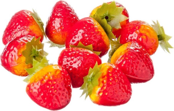 Клубника 4,5см Красная Арт-0167-101 10шт Цена за штуку