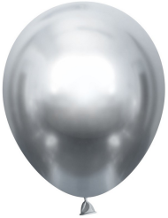 Шар латексный 5/13см хром Серебро 1уп/50шт Арт 905101