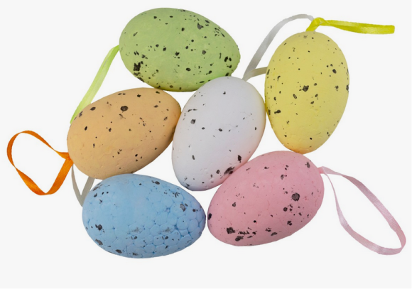 Яйца пасхальные Набор 3см*6шт пенопласт ЦЕНА за НАБОР