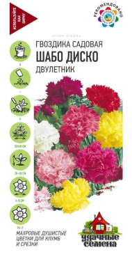 Цветы Гвоздика шабо Диско Смесь ЦВ/П (ГАВРИШ) серия УДС 0,05гр двулетник 30-50см