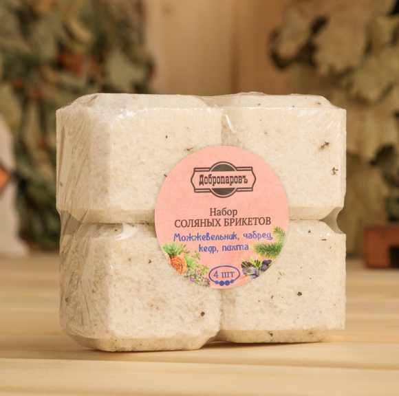 Набор Соляной брикет 4шт*200гр Можжевельник/Чабрец/Кедр/Пихта Арт-9225915 Набор Соляной брикет 4шт*200гр Можжевельник/Чабрец/Кедр/Пихта Арт-9225915