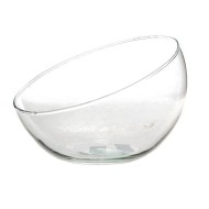 Ваза стеклянная Анабель шаровая с Косым срезом D-16см/Н-19,1см Арт-1673