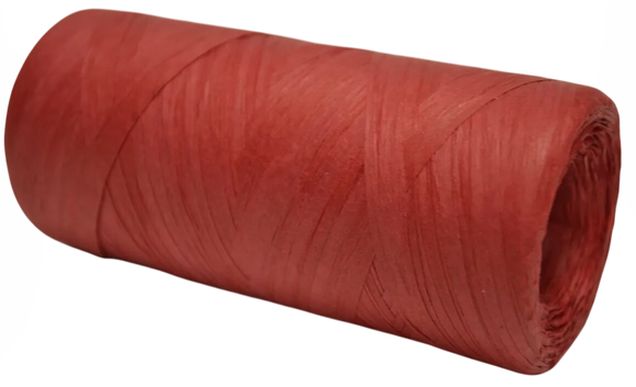 Рафия бумажная 15мм*200ярд Красная