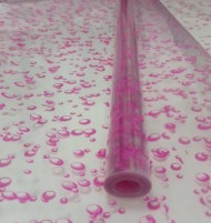 Пленка прозрачная с рисунком Пузыри Ярко-Розовая 70см/200гр