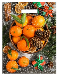 Сумочка пакет п/э 310*400мм Мандарины Арт-607330