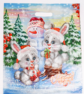 Сумочка пакет п/э 400*470мм Зайчишки Арт-445428