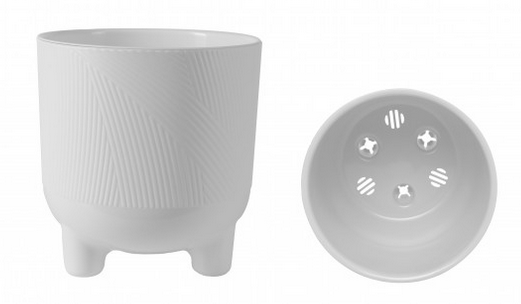 Горшок на ножках Фита 1,45лит Белый D-13см (с дренажной системой) Горшок на ножках Фита 1,45лит Белый D-13см (с дренажной системой)