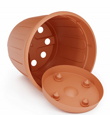 Горшок Дионис 1,6лит Коричневый с поддоном М-8244 (БАШ)