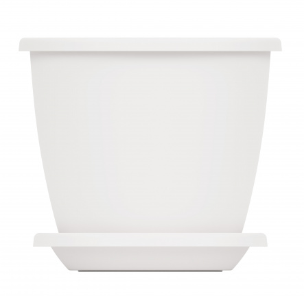 Горшок Афина 5,5лит Белый с поддоном М-6543 (БАШ)