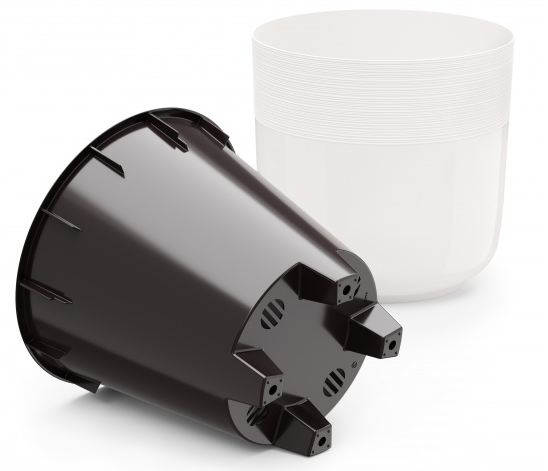 Горшок Линель 4,5лит Белый (с дренажной системой)