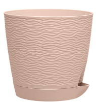 Горшок Блюз 1,5лит Пудровый Арт-8683 с прикорневым поливом