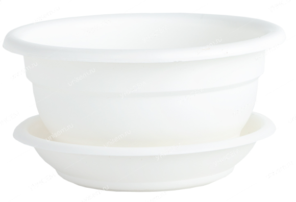 Горшок Флора 0,45лит Белый (D-130мм)