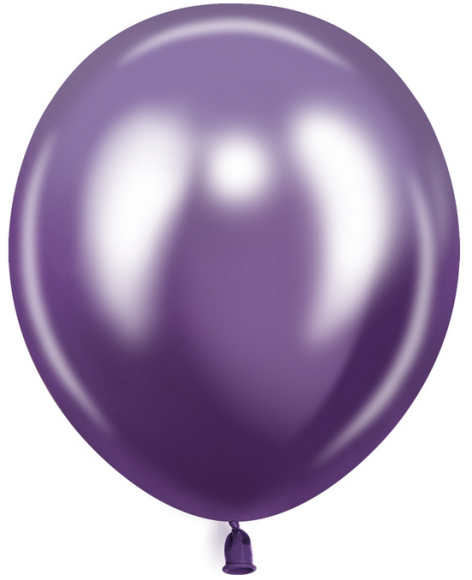 Шар латексный 10/25см хром Фиолетовый 1уп/50шт